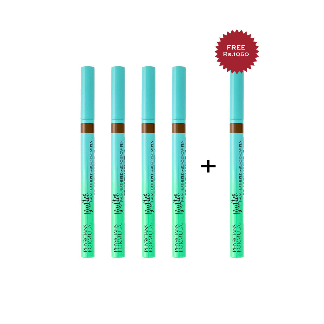 Physicians Formula Butter Palm Feat Micro BrowPen Universal Brown 4pc Set + 1 Full Size Product Worth 25% Value Free