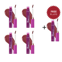Lamel Lip Stain Hydrating Lip Tint 01 Confidence 4pc Set + 1 Full Size Product Worth 25% Value Free