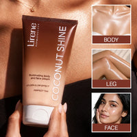 4pc Set + 1 Full Size Product Worth 25% Value Free Lirene Coconut Shine illuminating Body And Face Cream
