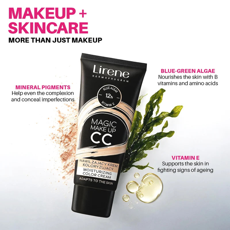 Lirene Make Up CC Moisturizing Cream 4pc Set + 1 Full Size Product Worth 25% Value Free