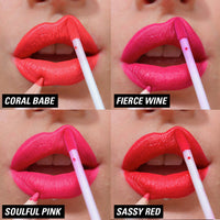 Makeup Revolution Lip Contour Kit Fierce Wine 4pc Set + 1 Full Size Product Worth 25% Value Free