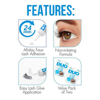 DUO Striplash Adhesive, Clear 4pc Set + 1 Full Size Product Worth 25% Value Free