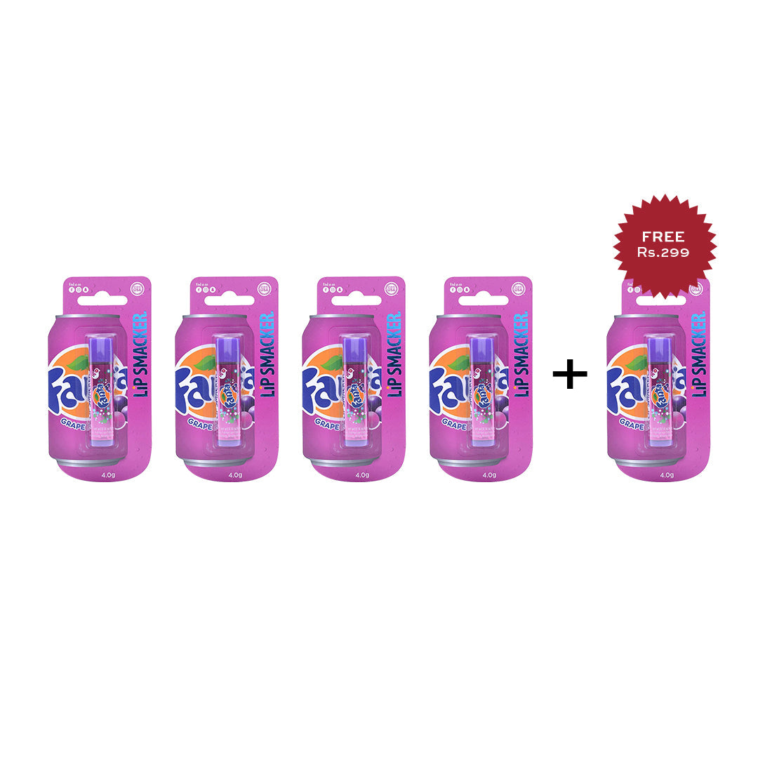 Fanta Lip Balm Grape 4pc Set + 1 Full Size Product Worth 25% Value Free