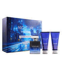 Insignia Night Life Exclusive Collection 3-Piece Gift Set – Eau De Toilette, Shower Gel & Shampoo 100ml Each 4pc Set + 1 Full Size Product Worth 25% Value Free