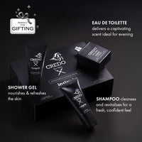 Insignia Credo For Men Exclusive Collection 3-Piece Gift Set – Eau De Toilette, Shower Gel & Shampoo 100ml Each 4pc Set + 1 Full Size Product Worth 25% Value Free