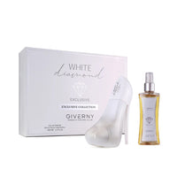Giverny White Diamond 2 pcs Gift Set 100 ML Eau De Parfum, 100 ml Body Mist 4pc Set + 1 Full Size Product Worth 25% Value Free