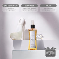 Giverny White Diamond 2 pcs Gift Set 100 ML Eau De Parfum, 100 ml Body Mist 4pc Set + 1 Full Size Product Worth 25% Value Free