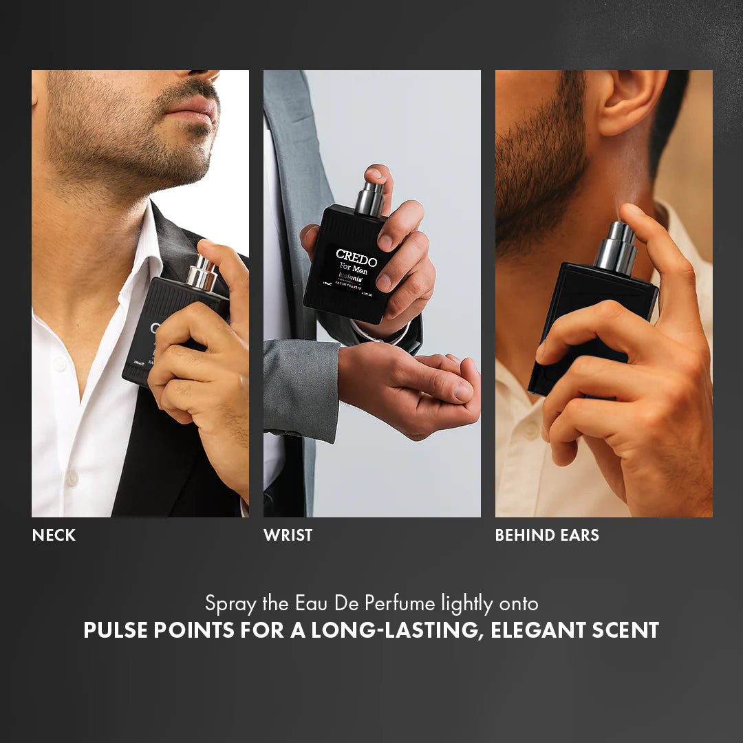 INSIGNIA CREDO Pour Homme Eau De Toilette 100ml 4pc Set + 1 Full Size Product Worth 25% Value Free