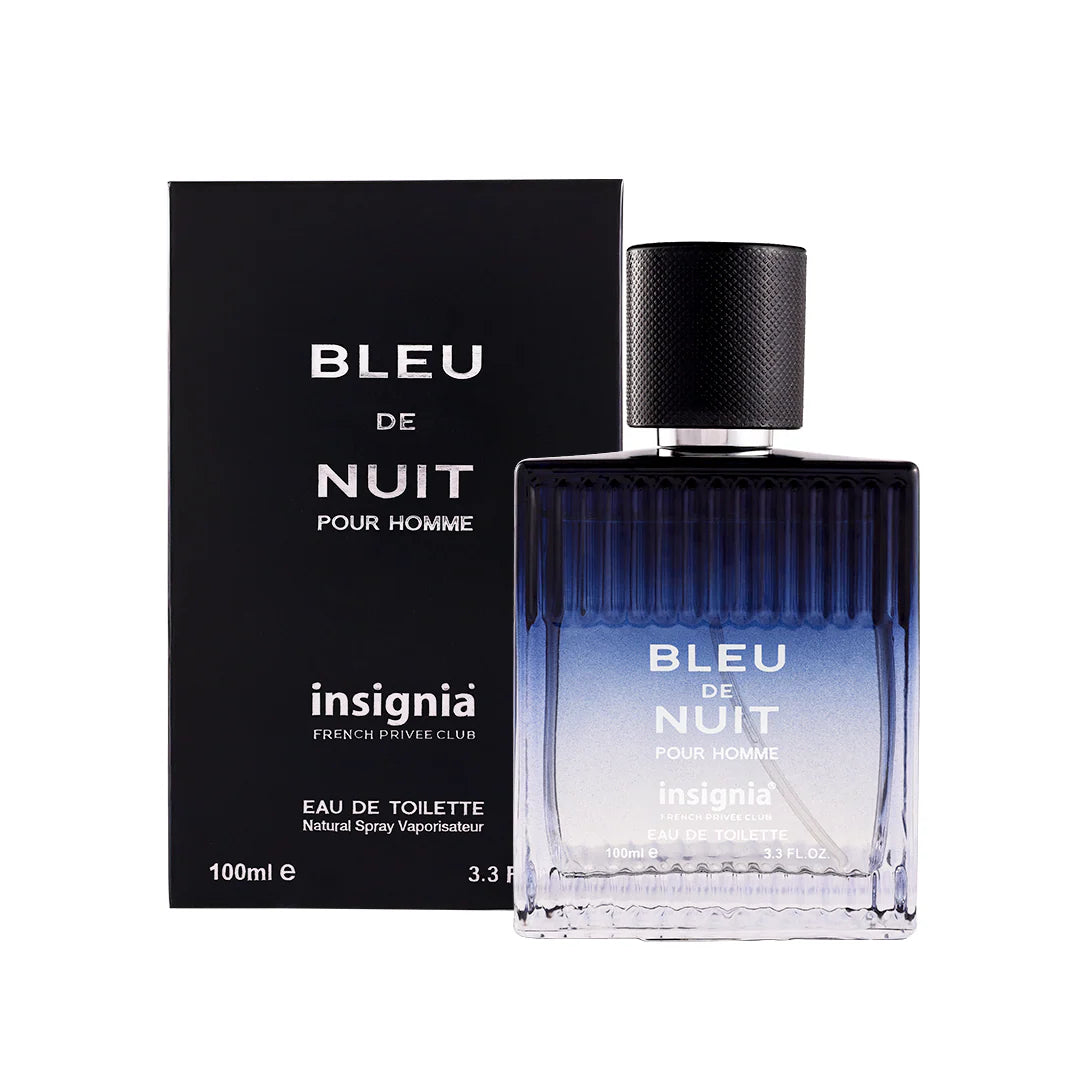 INSIGNIA BLEU DE NUIT Pour Homme Eau De Toilette 100ml 4pc Set + 1 Full Size Product Worth 25% Value Free
