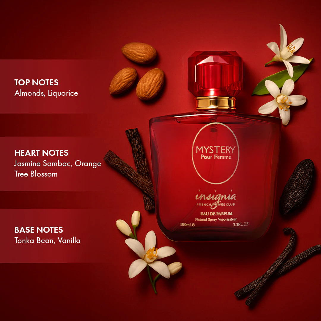 INSIGNIA MYSTERY Eau De Parfum - 100ml 4pc Set + 1 Full Size Product Worth 25% Value Free