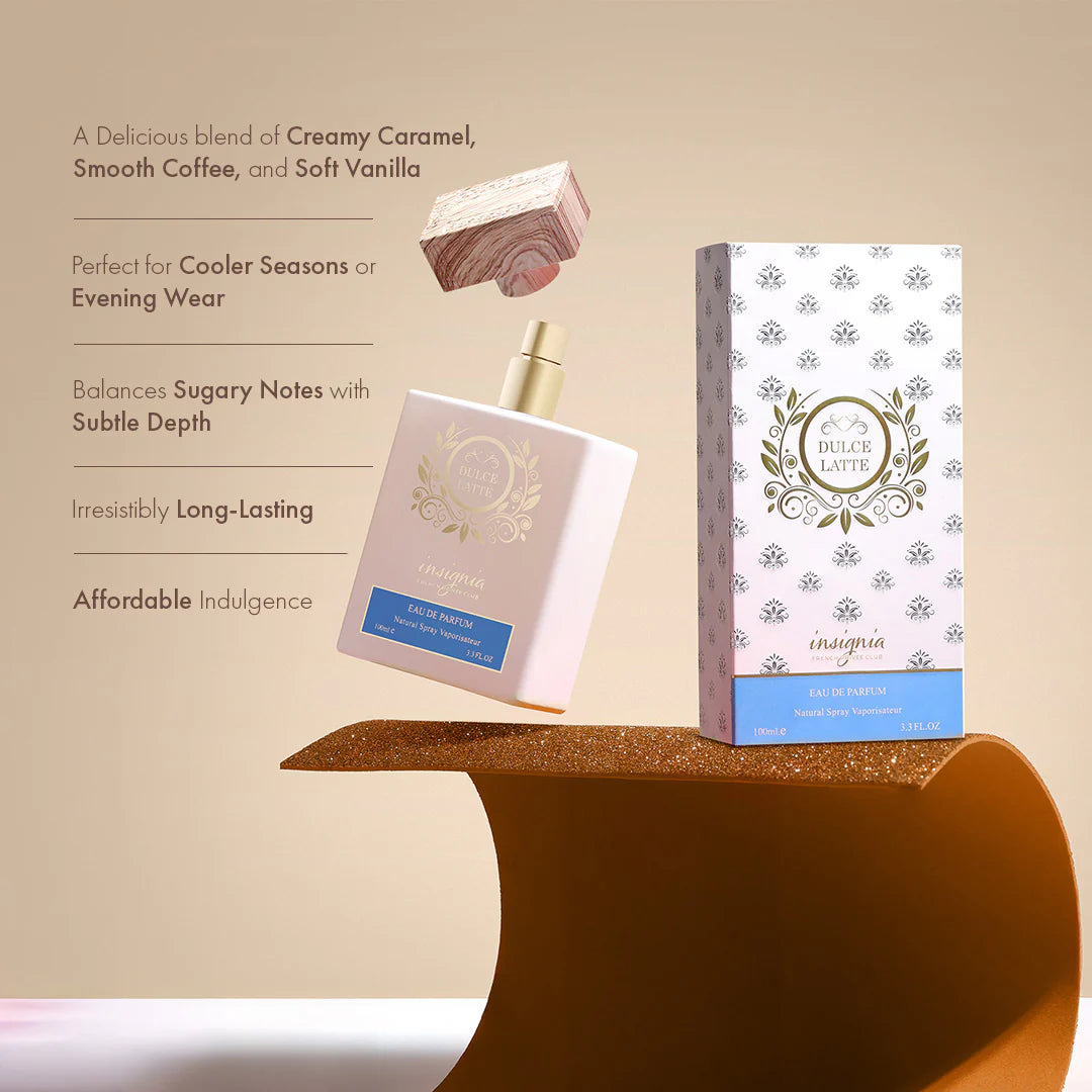 INSIGNIA DULCE LATTE Eau De Parfum 100ml 4pc Set + 1 Full Size Product Worth 25% Value Free