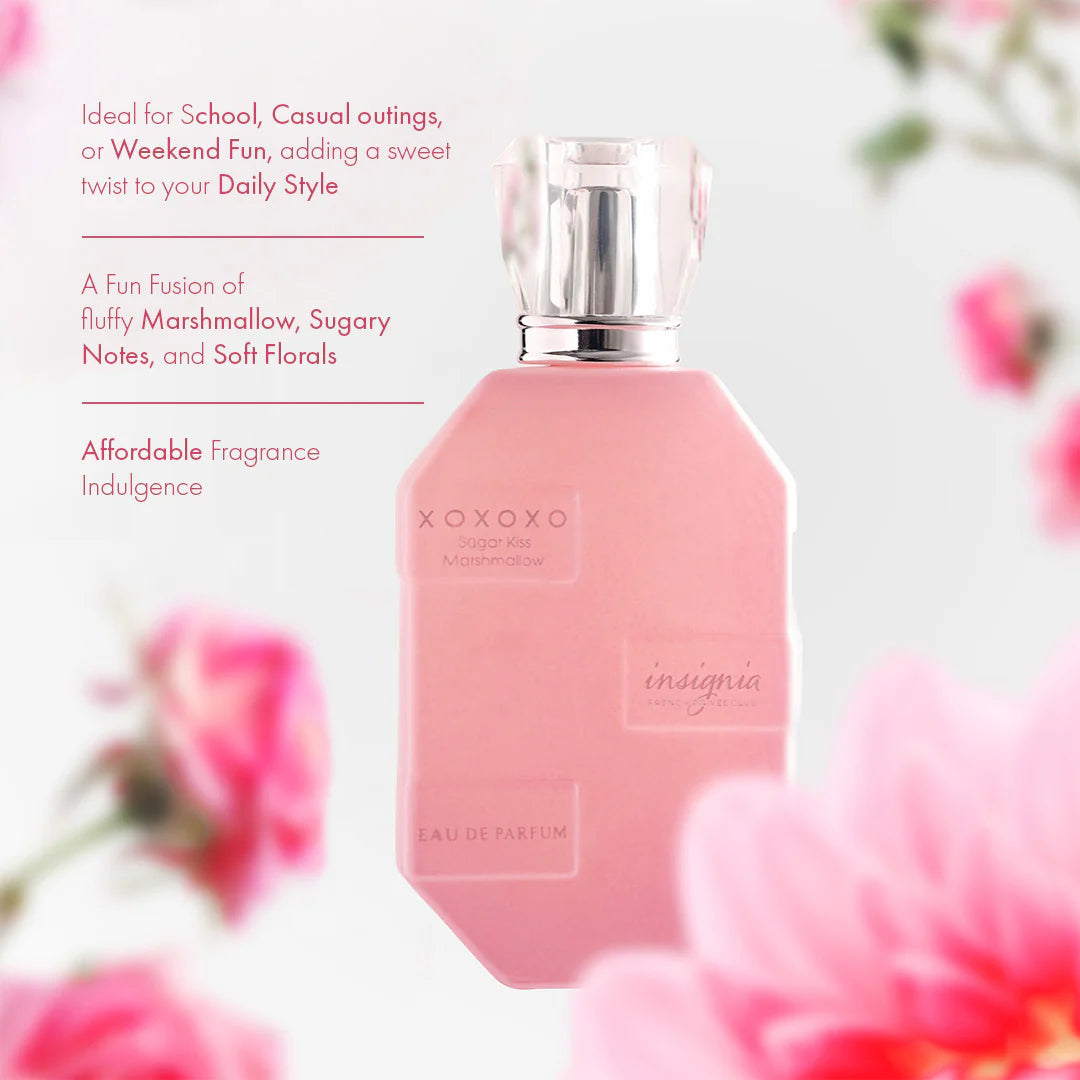 INSIGNIA SUGAR KISS MARSHMALLOW Eau De PARFUM 100ml 4pc Set + 1 Full Size Product Worth 25% Value Free