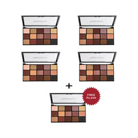 Makeup Revolution Reloaded Eyeshadow Palette Velvet Rose 4Pcs Set + 1 Full Size Product Worth 25% Value Free