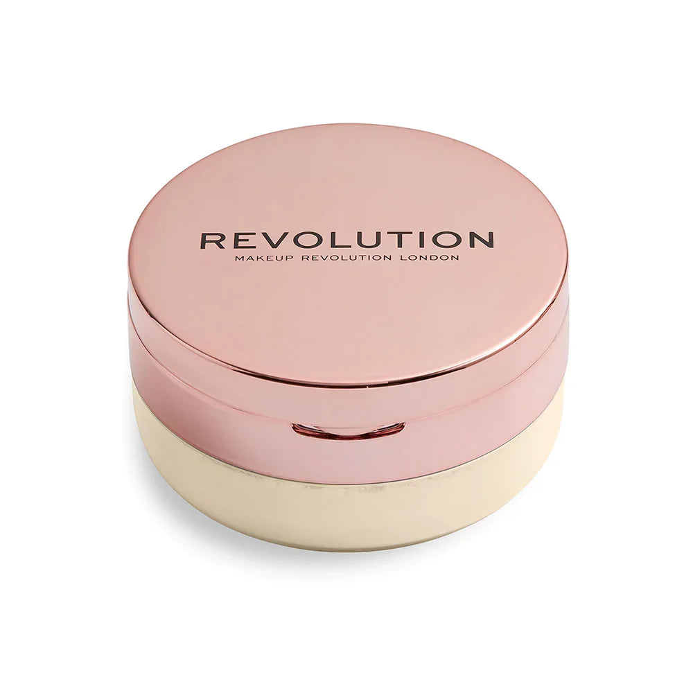 Makeup Revolution Conceal & Fix Setting Powder Light Yellow 4pc Set + 1 Full Size Product Worth 25% Value Free