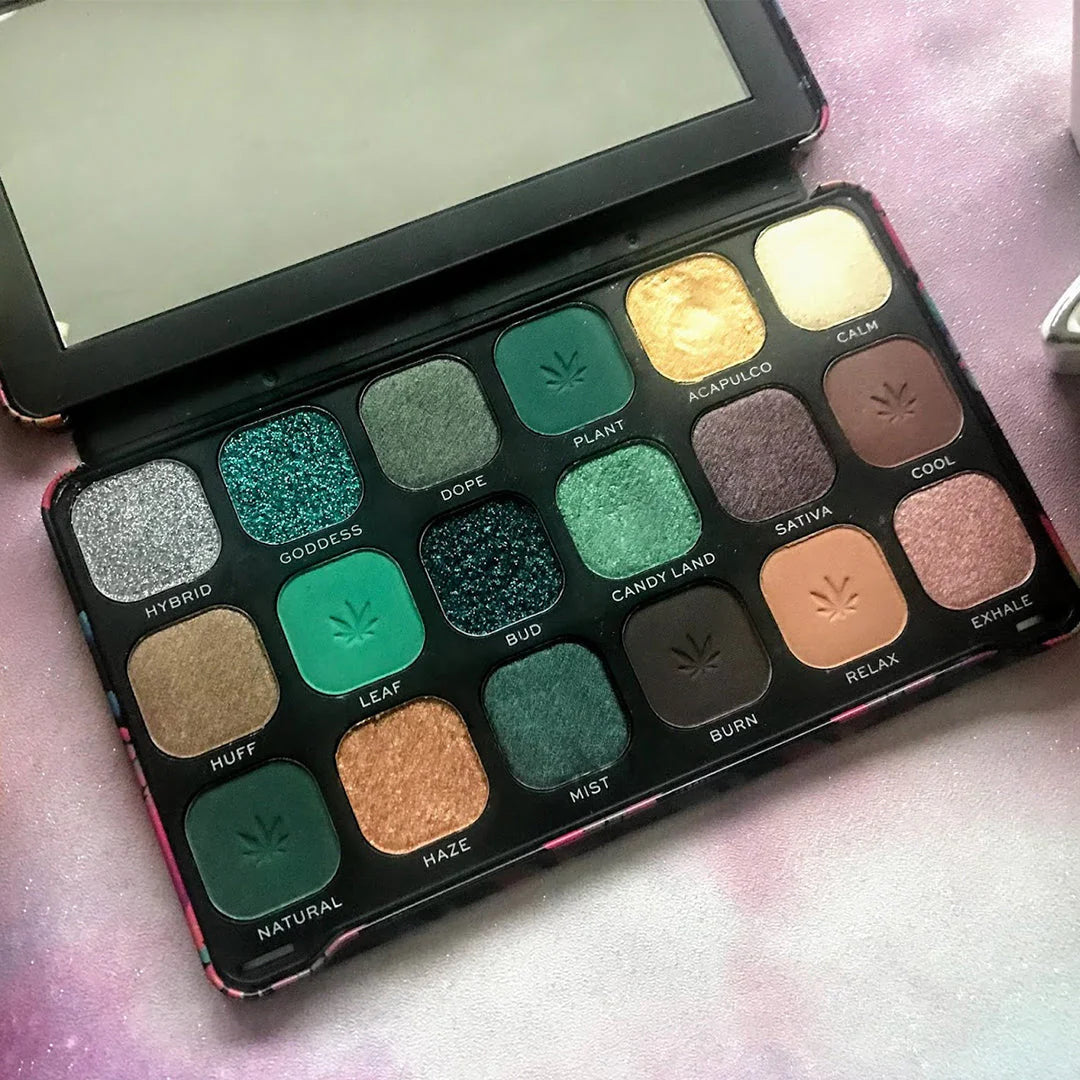 Makeup Revolution Forever Flawless Chilled with Cannabis Sativa Eyeshadow Palette 4Pcs Set + 1 Full Size Product Worth 25% Value Free