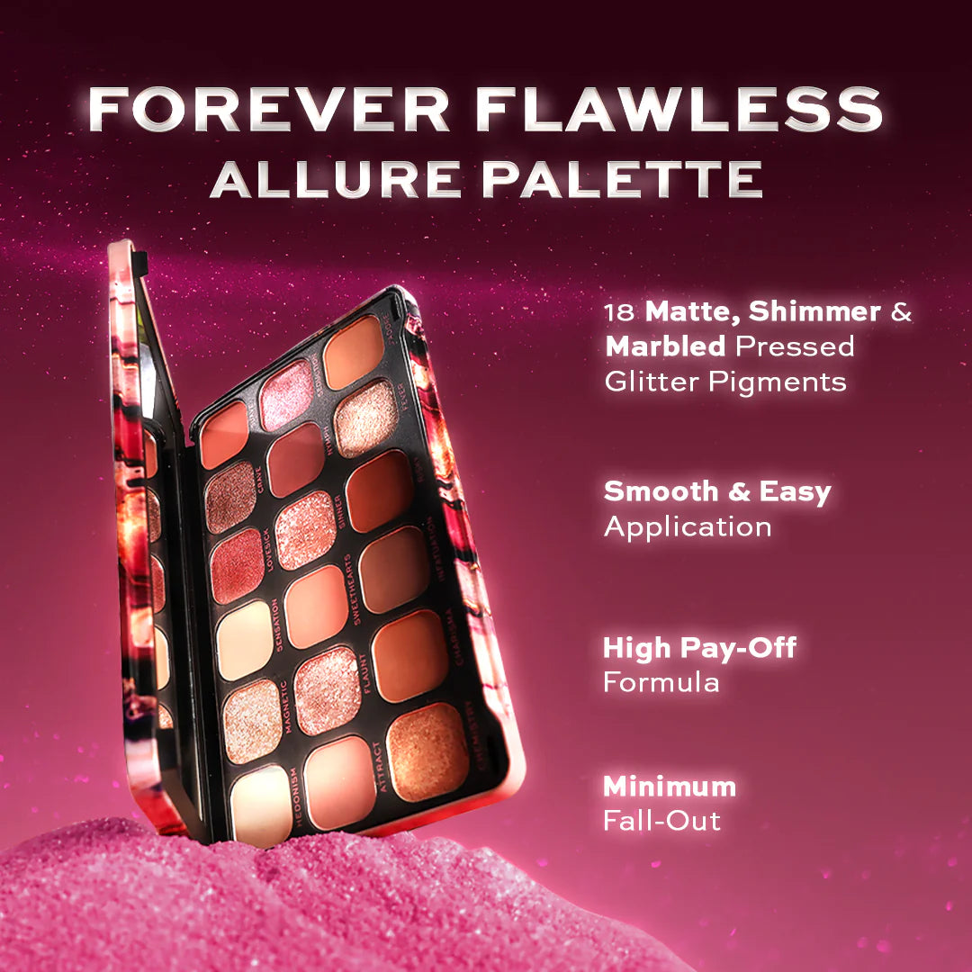Makeup Revolution Forever Flawless Allure Eyeshadow Palette 4Pcs Set + 1 Full Size Product Worth 25% Value Free