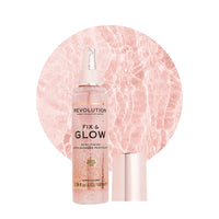 Makeup Revolution Fix & Glow Fixing Spray 4pc Set + 1 Full Size Product Worth 25% Value Free