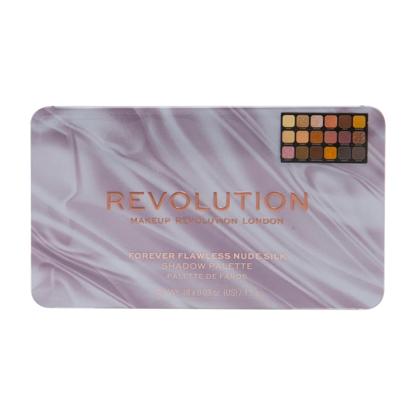 Revolution Forever Flawless Shadow Palette Nude Silk 4pc Set + 1 Full Size Product Worth 25% Value Free