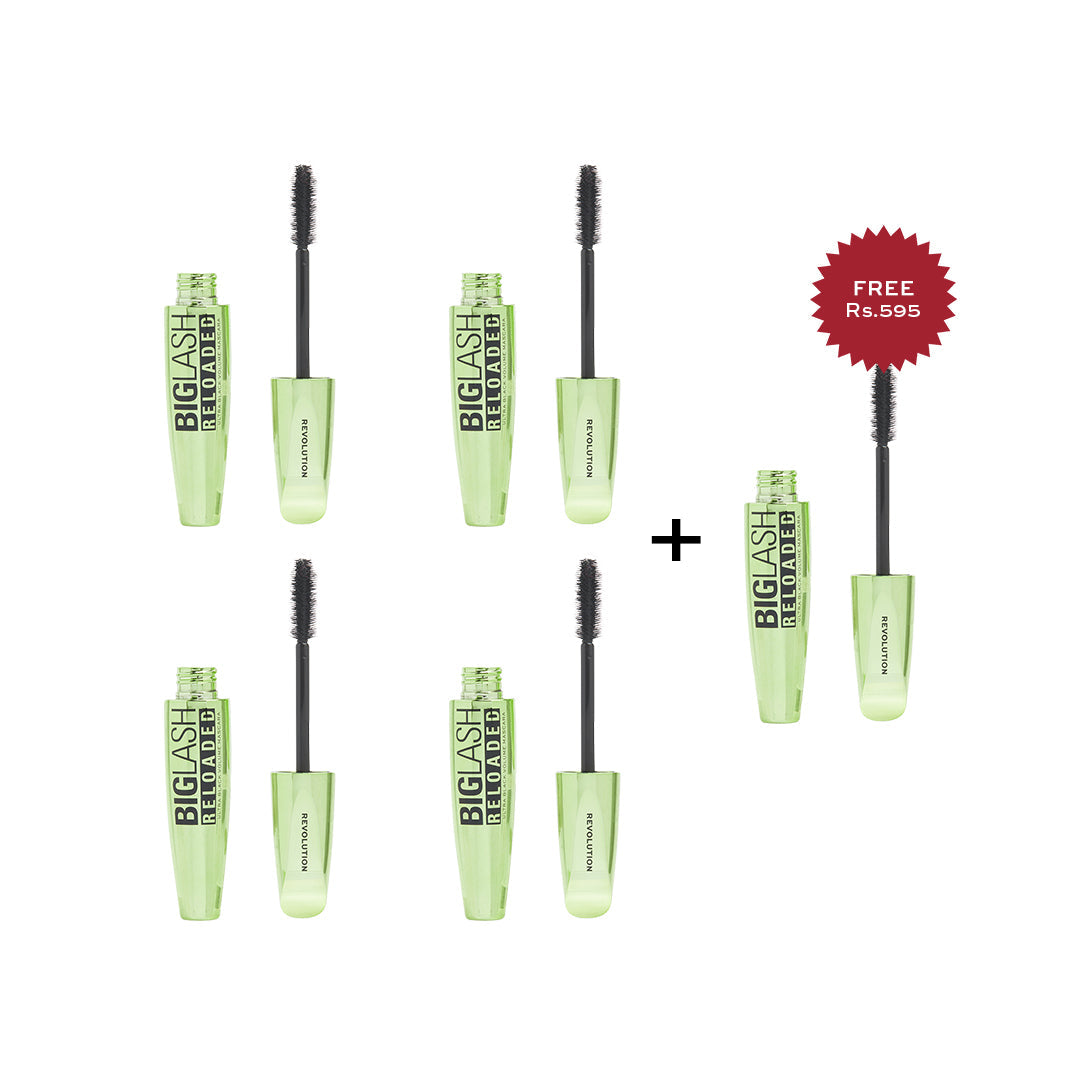 Makeup Revolution - Big Lash Reloaded Volume Mascara 4pc Set + 1 Full Size Product Worth 25% Value Free