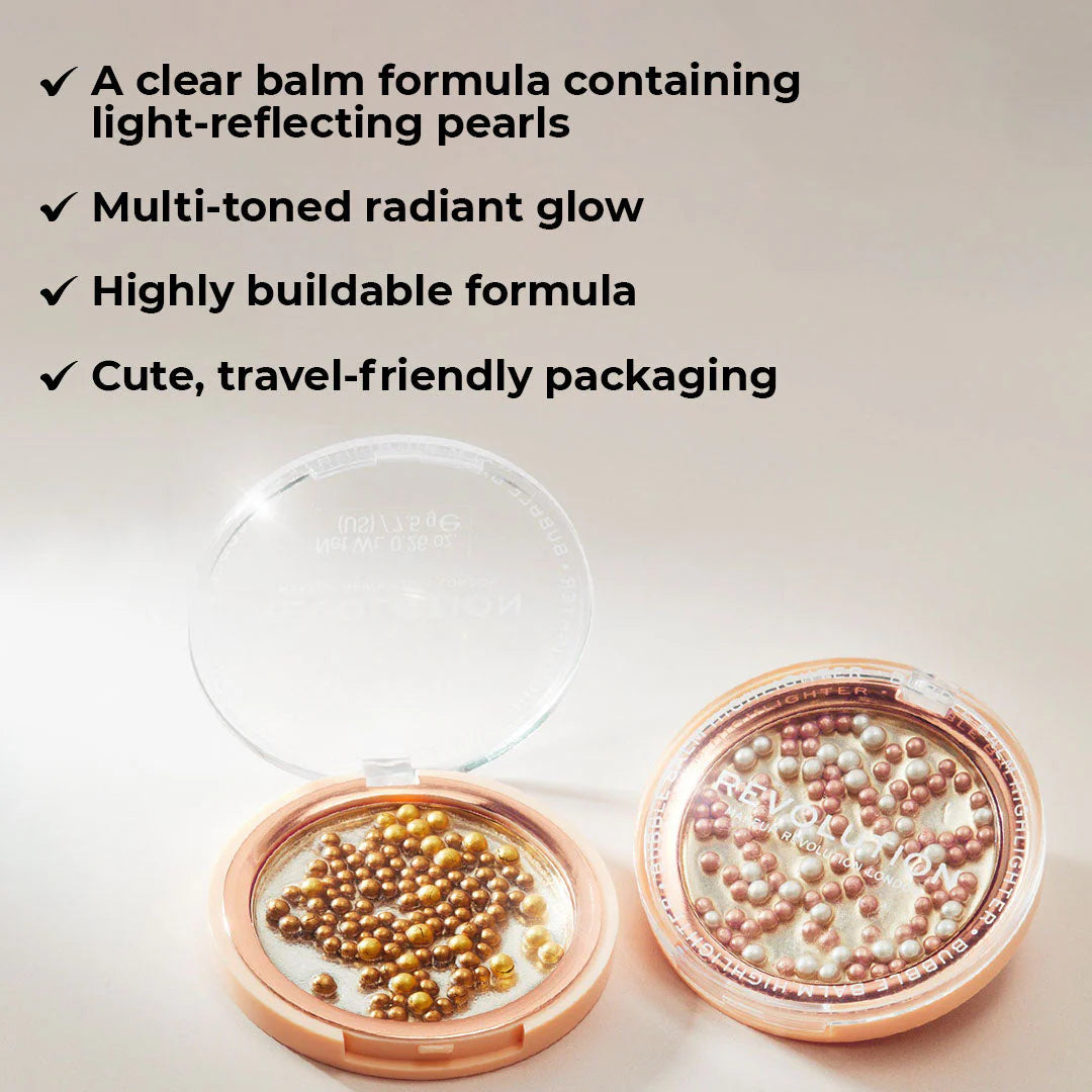 Makeup Revolution Bubble Balm Highlighter Bronze 4pc Set + 1 Full Size Product Worth 25% Value Free