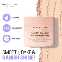 Makeup Revolution Loose Baking Powder Peach 4pc Set + 1 Full Size Product Worth 25% Value Free