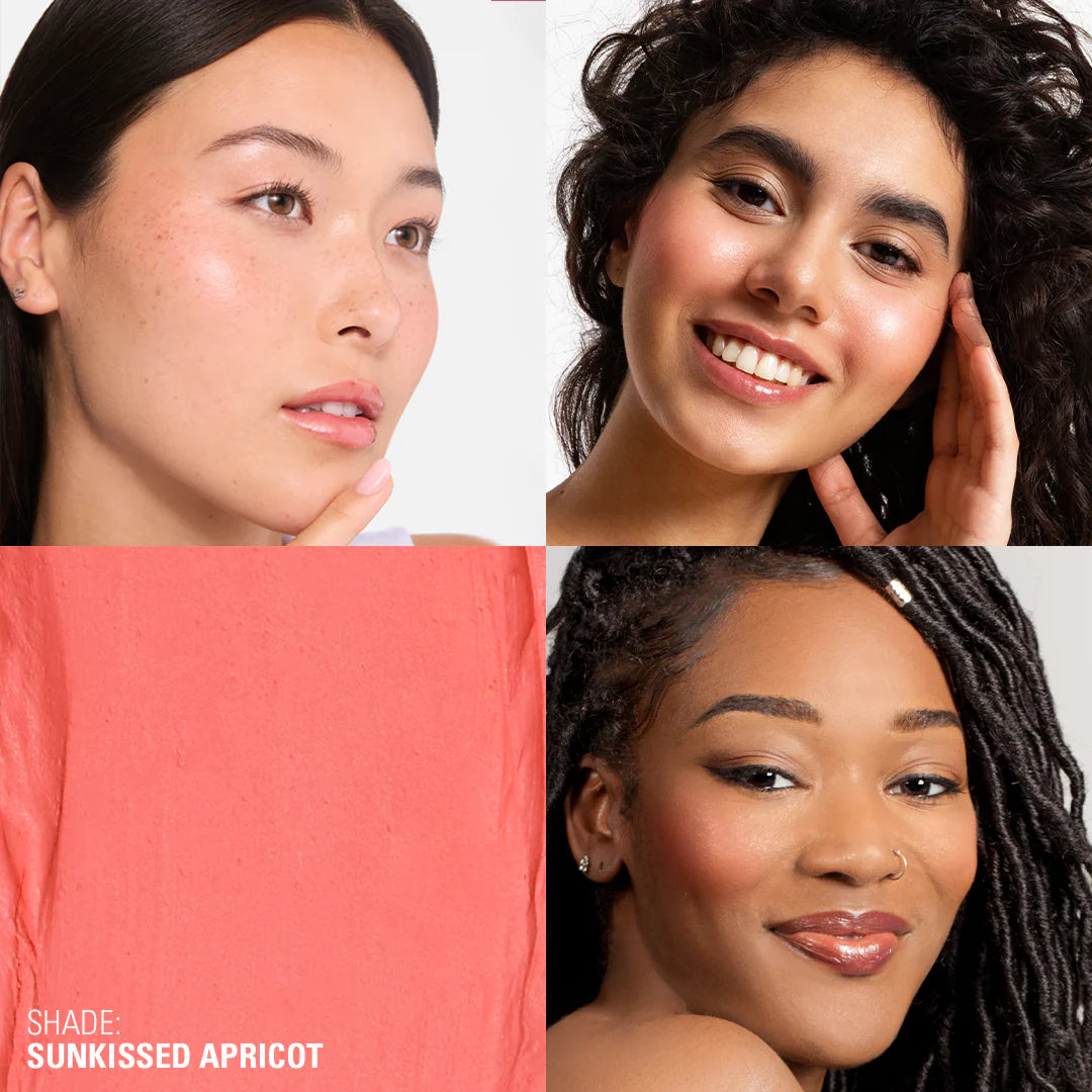 Makeup Revolution Skin Silk Marble Blush Stick Sunkissed Apricot 4pc Set + 1 Full Size Product Worth 25% Value Free