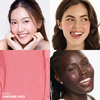 Makeup Revolution Skin Silk Marble Blush Stick Sundown Spice 4pc Set + 1 Full Size Product Worth 25% Value Free