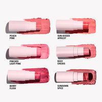 Makeup Revolution Skin Silk Marble Blush Stick Peachy Pink 4pc Set + 1 Full Size Product Worth 25% Value Free