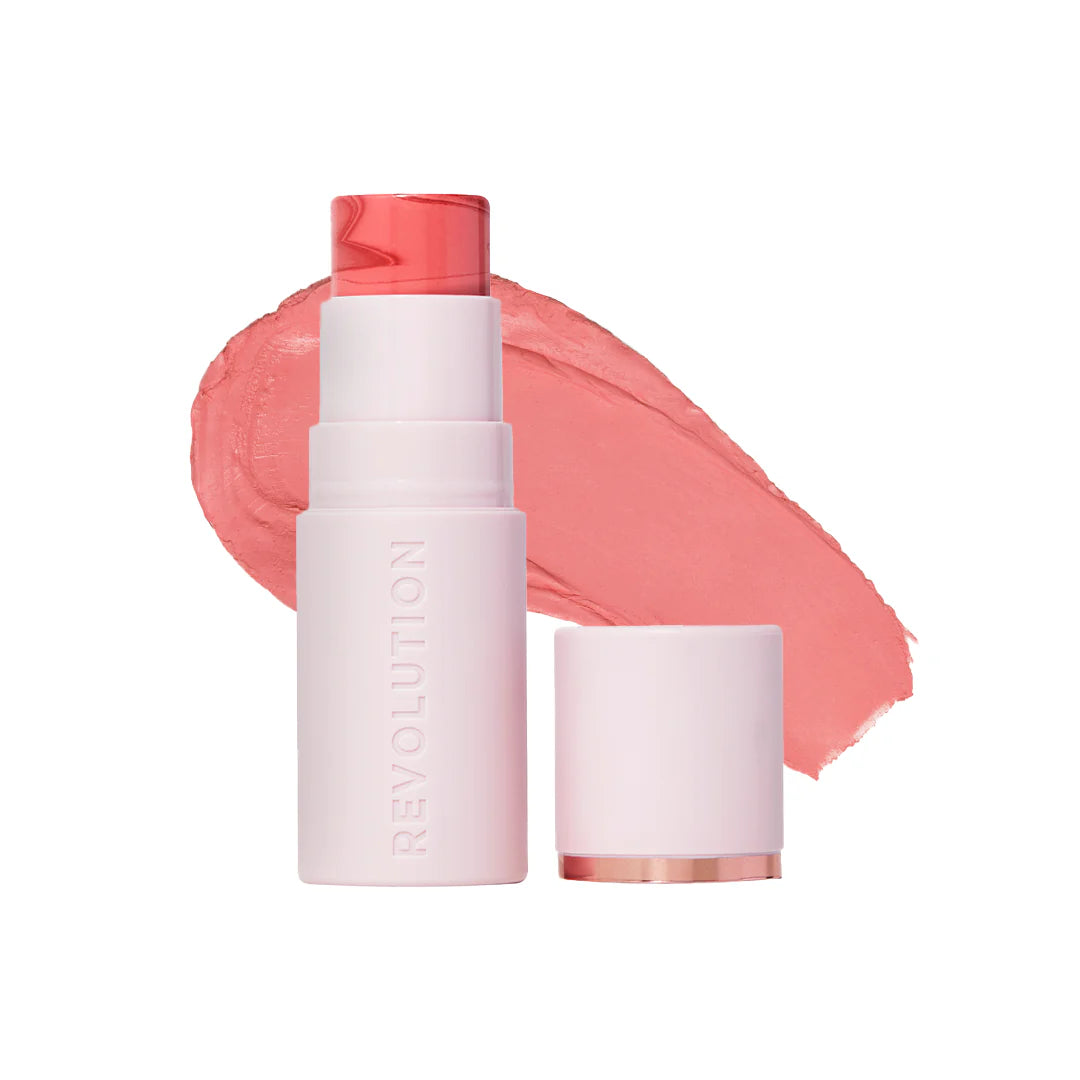 Makeup Revolution Skin Silk Marble Blush Stick Rosy Cheeks 4pc Set + 1 Full Size Product Worth 25% Value Free