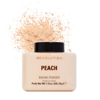 Makeup Revolution Loose Baking Powder Peach 4pc Set + 1 Full Size Product Worth 25% Value Free