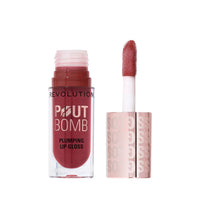 Revolution Pout Bomb Plumping Gloss Rosewood Rose Pink 4pc Set + 1 Full Size Product Worth 25% Value Free