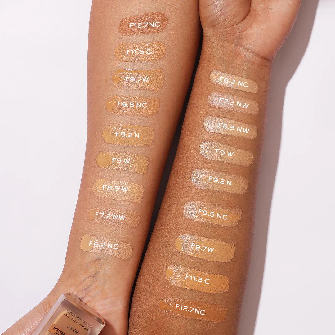 Makeup Revolution Skin Silk Serum Foundation F9.5 NC 4pc Set + 1 Full Size Product Worth 25% Value Free