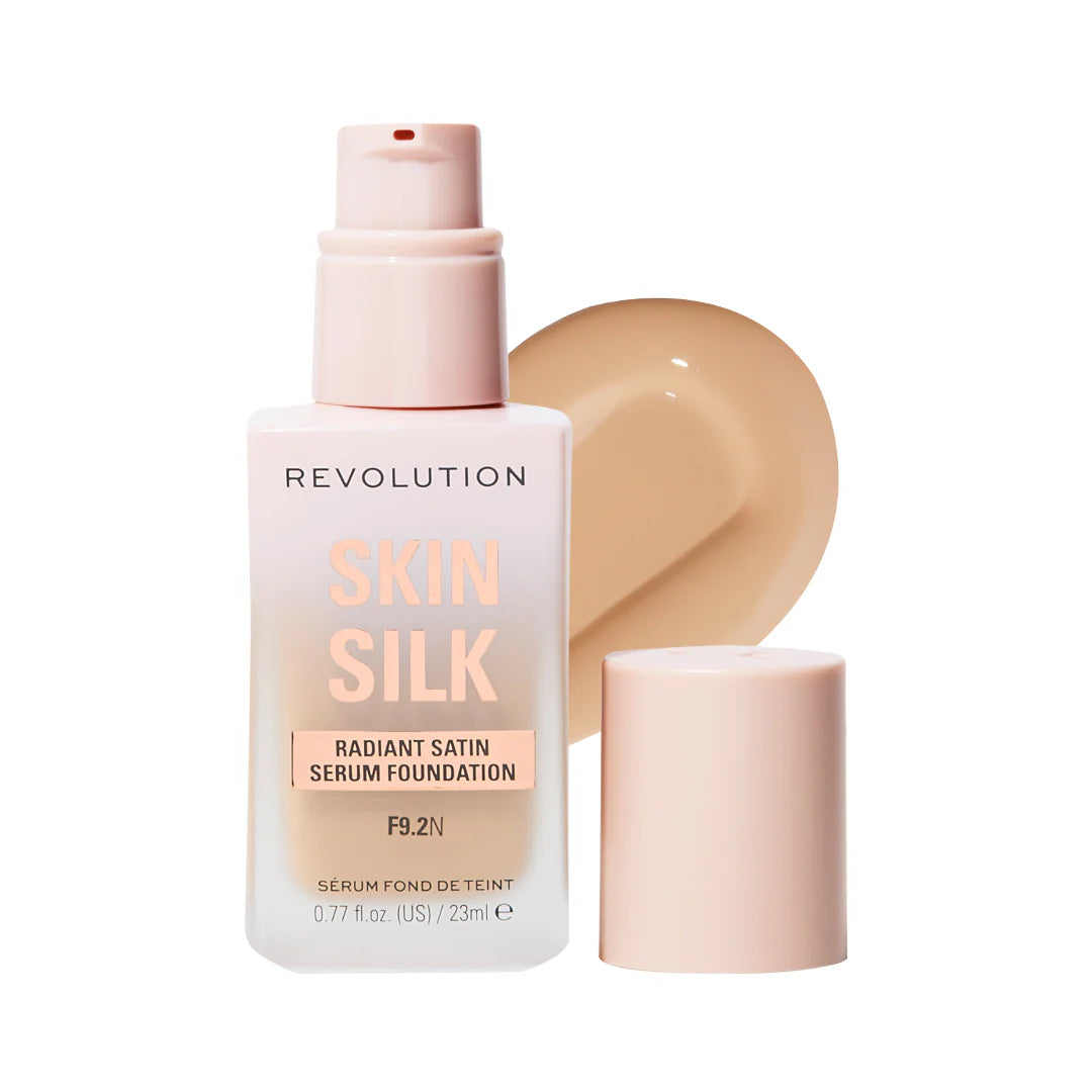 Makeup Revolution Skin Silk Serum Foundation F9.2 N 4pc Set + 1 Full Size Product Worth 25% Value Free