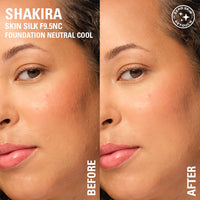 Makeup Revolution Skin Silk Serum Foundation F9.5 NC 4pc Set + 1 Full Size Product Worth 25% Value Free