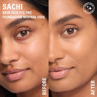 Makeup Revolution Skin Silk Serum Foundation F12.7NC 4pc Set + 1 Full Size Product Worth 25% Value Free