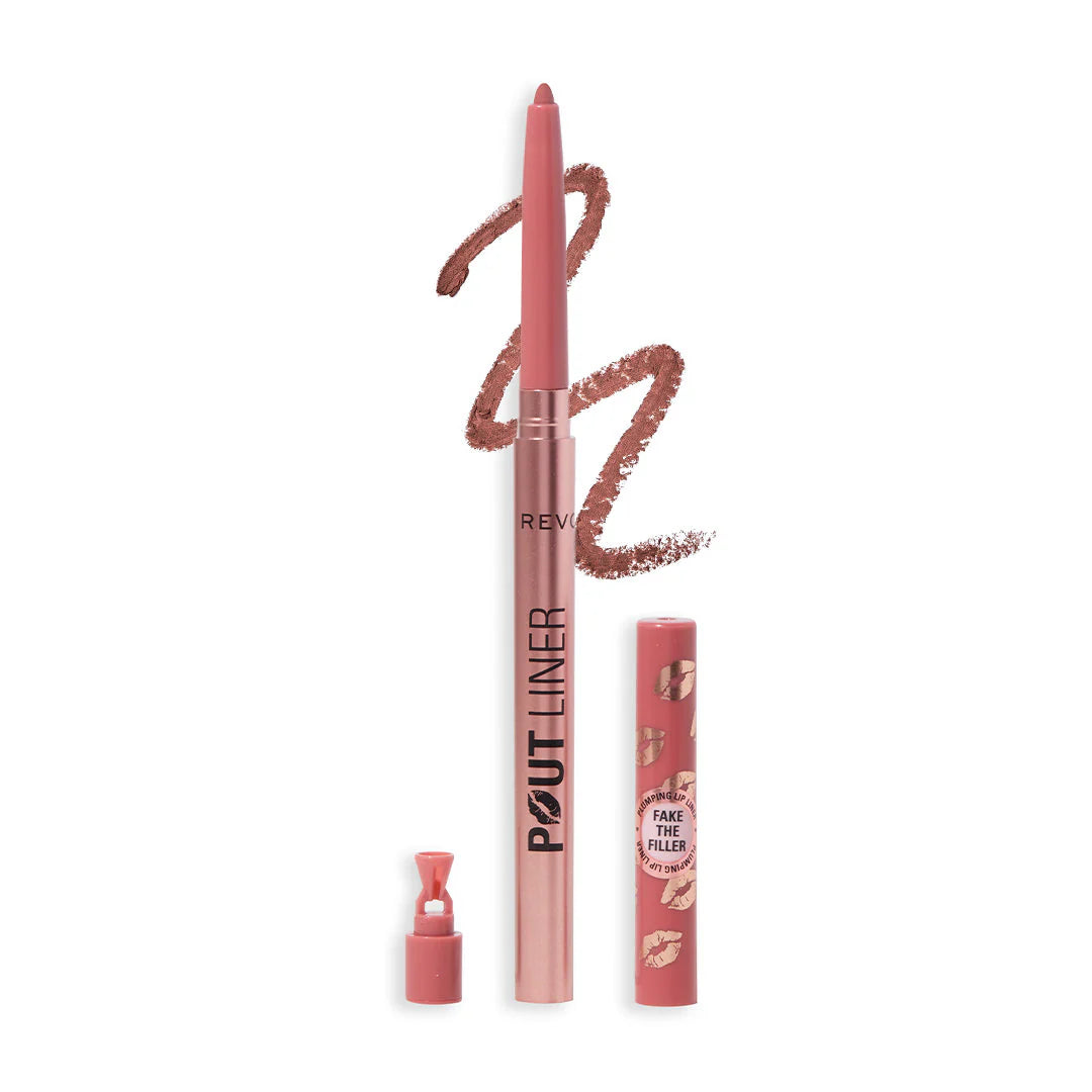 Makeup Revolution Pout Bomb Plumping Lip Liner Chauffeur Nude 4pc Set + 1 Full Size Product Worth 25% Value Free