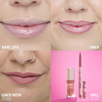 Makeup Revolution Pout Bomb Plumping Lip Liner Doll Cool Nude 4pc Set + 1 Full Size Product Worth 25% Value Free