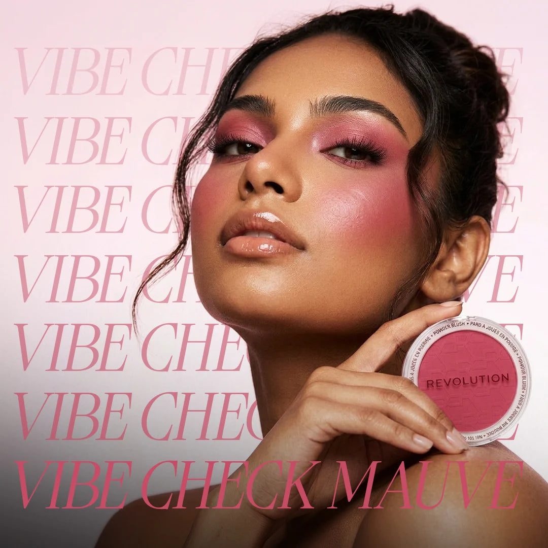 Revolution Blusher Reloaded Vibe Check Mauve 4pc Set + 1 Full Size Product Worth 25% Value Free