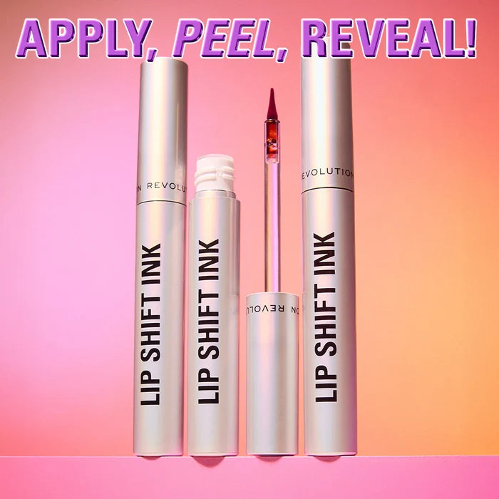Makeup Revolution Lip Shift Ink Peel Off Lipliner Stain Rose Inked 4pc Set + 1 Full Size Product Worth 25% Value Free