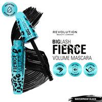 Revolution Big Lash Fierce Volume Mascara Waterproof Black 4pc Set + 1 Full Size Product Worth 25% Value Free