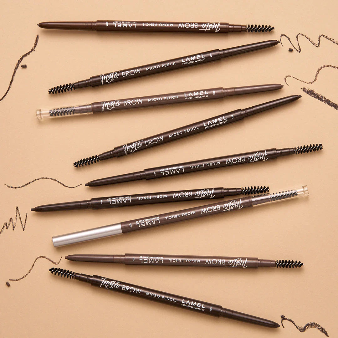 Lamel Insta Micro Brow Pencil №402-Chocolate 4pc Set + 1 Full Size Product Worth 25% Value Free
