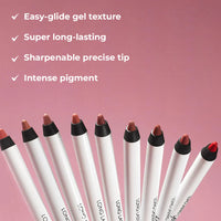 Lamel Long Lasting Gel Lip Liner №407-Ashen Rose 4pc Set + 1 Full Size Product Worth 25% Value Free