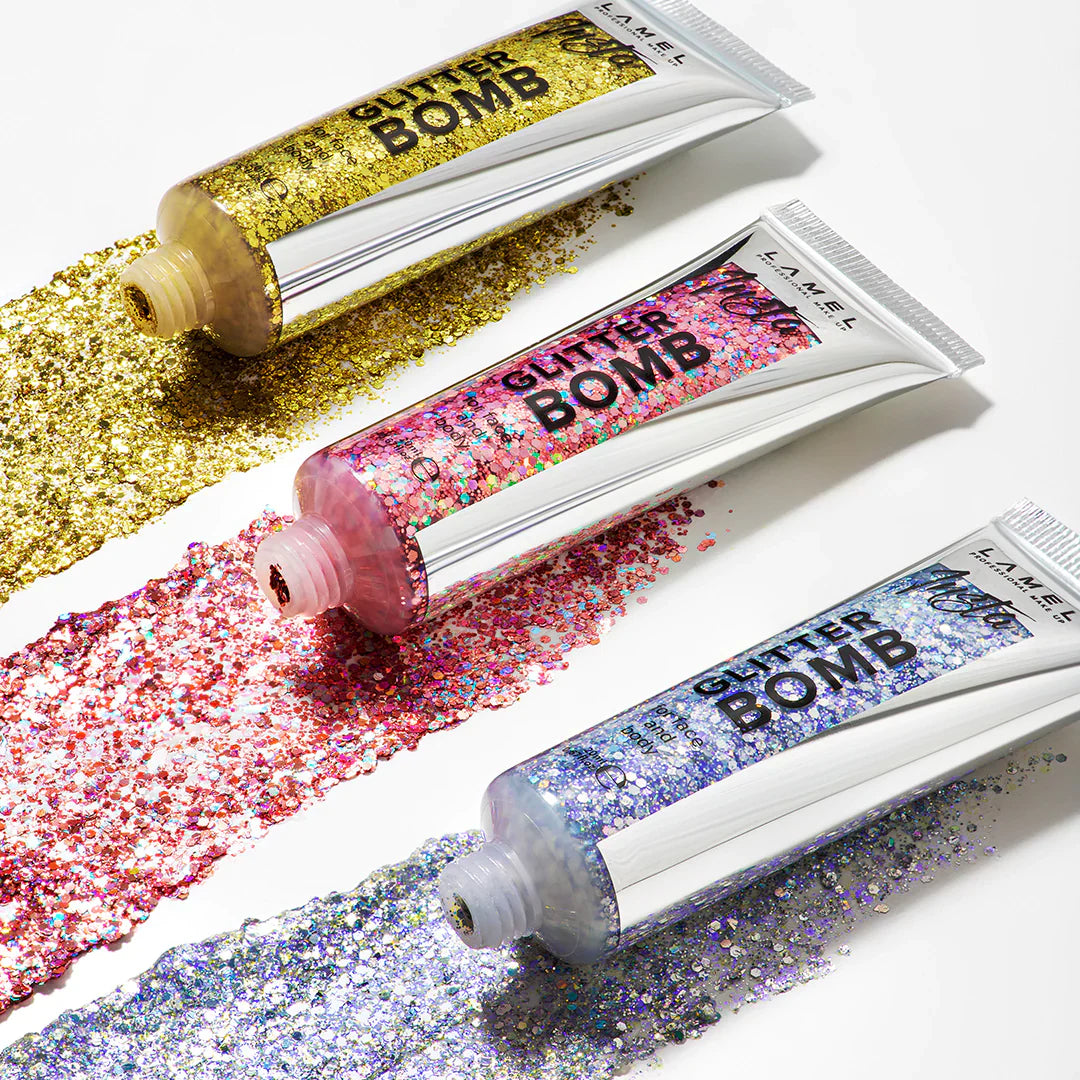 Lamel Insta Glitter Bomb №402-Gold 4pc Set + 1 Full Size Product Worth 25% Value Free