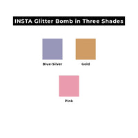 Lamel Insta Glitter Bomb №401-Blue-Silver 4pc Set + 1 Full Size Product Worth 25% Value Free