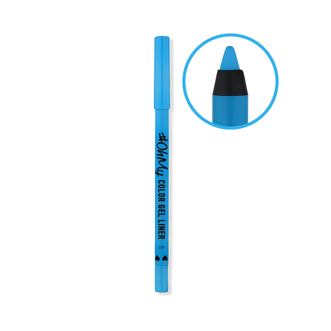 Lamel Long Lasting Oh My Color Gel Eye Liner №401-Blue 4pc Set + 1 Full Size Product Worth 25% Value Free