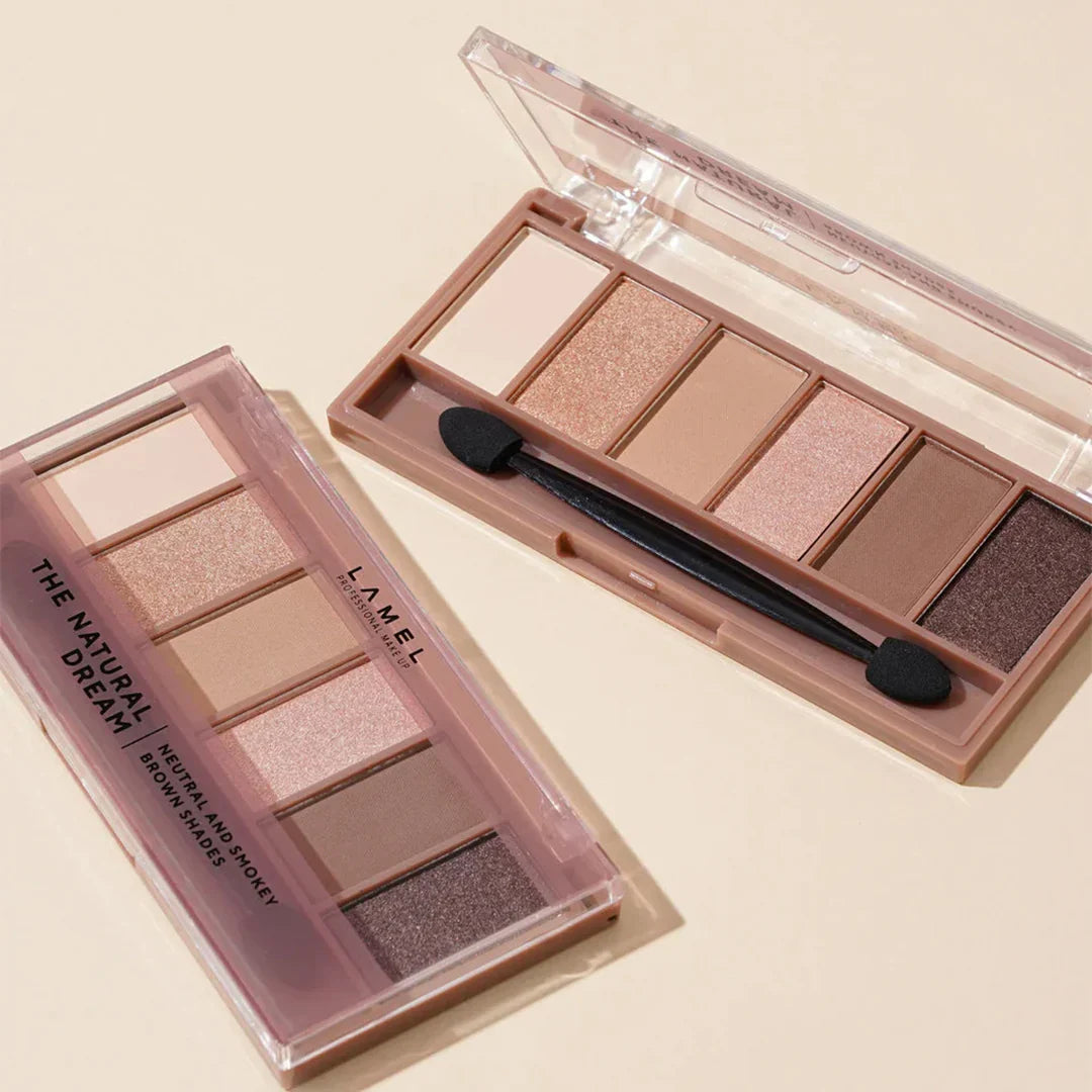 Lamel The Natural Dream Eyeshadow Palette №403-Smoky Nude 4pc Set + 1 Full Size Product Worth 25% Value Free