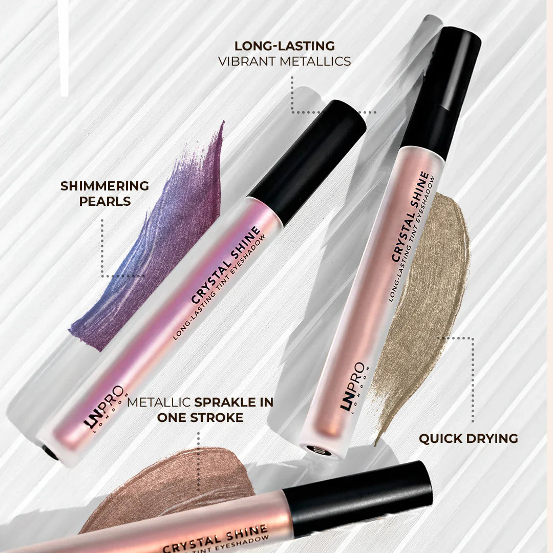 LN Pro Сrystal Shine Eyeshadow Pearl-Shine-102 4pc Set + 1 Full Size Product Worth 25% Value Free
