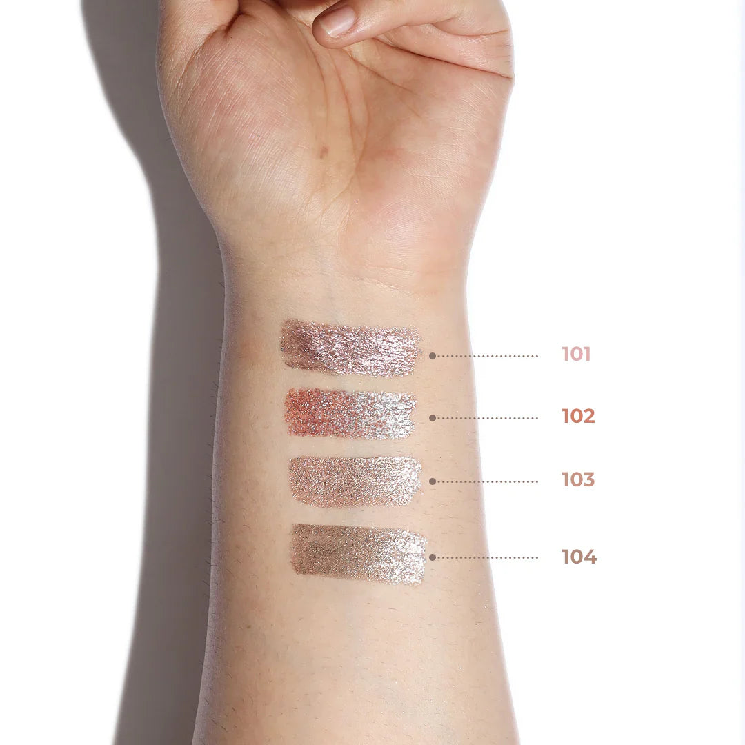 LN Pro Сrystal Shine Eyeshadow Pearl-Shine-102 4pc Set + 1 Full Size Product Worth 25% Value Free