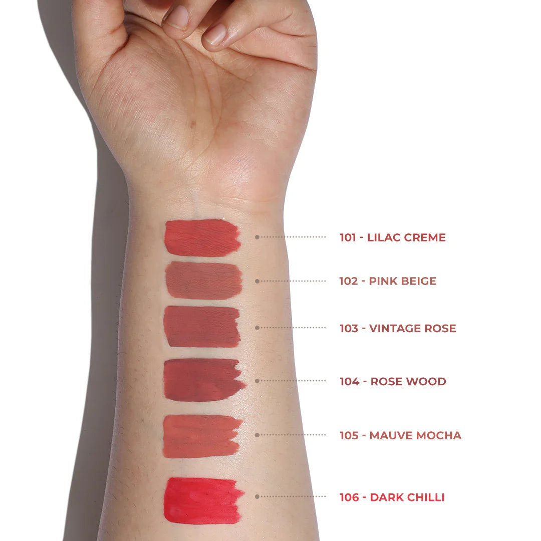 LN PRO Matte Lip Fluid Pink-Biege-102 4pc Set + 1 Full Size Product Worth 25% Value Free