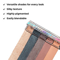 Lamel Glam Eyeshadow Palette №401 Sparkle 4pc Set + 1 Full Size Product Worth 25% Value Free